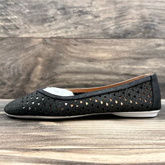 NWOB Gentle Souls by Kenneth Cole Eugene Woven Travel Ballet Flats 7.5M Leather - Picture 5 of 11